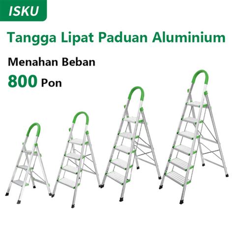 Promo ISKU Tangga Lipat Multifungsi Rumah Aluminium 3 4 5 6 Step Tangga