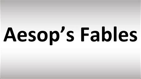 How To Pronounce Aesops Fables Youtube