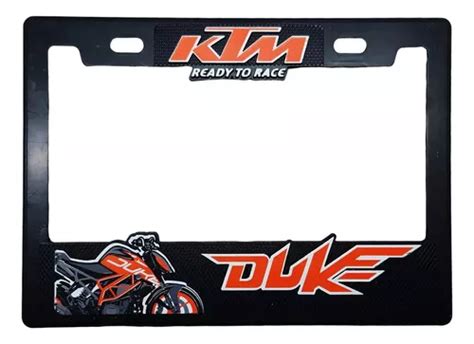 Portaplaca Moto Ktm Duke Naranja X Cm Porta Placa Meses Sin