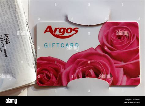 Argos T Voucher With Tcard Receipt T Card Stock Photo Alamy