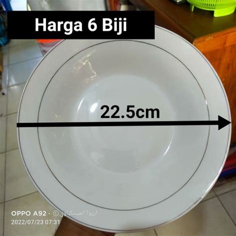 Jual Piring Makan Keramik Lis Mas Diameter Cm Harga Biji