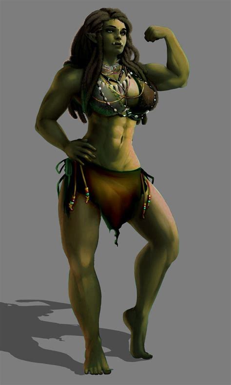 Pin De Dillon Em Character Concepts Female Orc Feminino Garotas