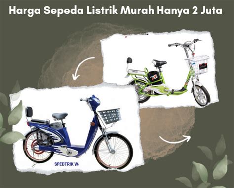 Harga Sepeda Listrik Murah Hanya Juta May