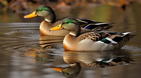 Mallard Ducks In Pools