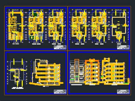 Edificio Multifamiliar De Niveles En Autocad Cad Kb