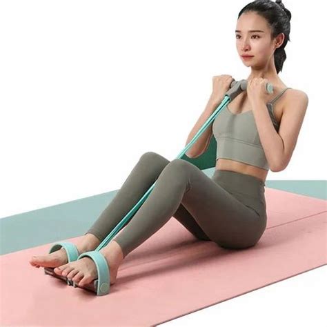 Tension Latex Bodybuilding Expander Elastic Rope Sit Up Pull Pedal With