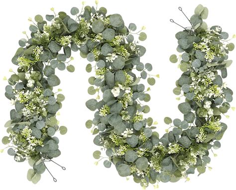 Amazon Lvydec Pack Artificial Eucalyptus Garland Fake