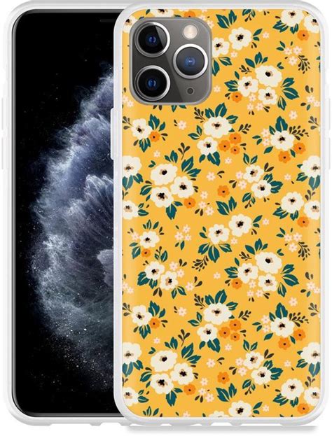 Geschikt Voor Apple IPhone 11 Pro Hoesje Vintage Bloemenprint