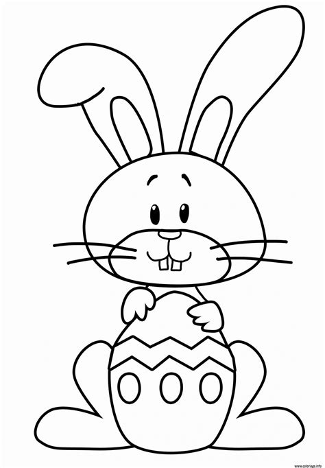 Coloriage Lapin Facile Trop Mignon Dessin Lapin à imprimer