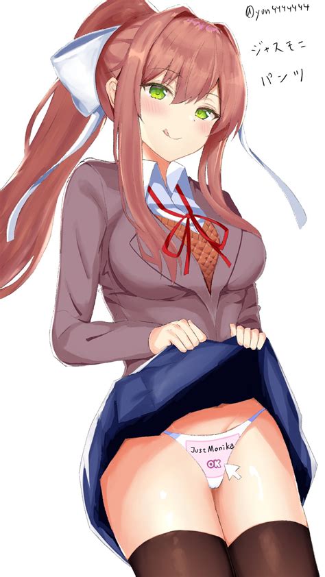 Rule 34 1girls P Black Legwear Black Thighhighs Blue Skirt Breasts Brown Hair Doki Doki