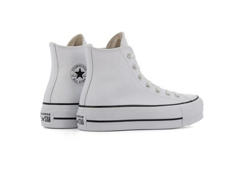 Venta Converse Bota Plataforma Piel Blancas En Stock