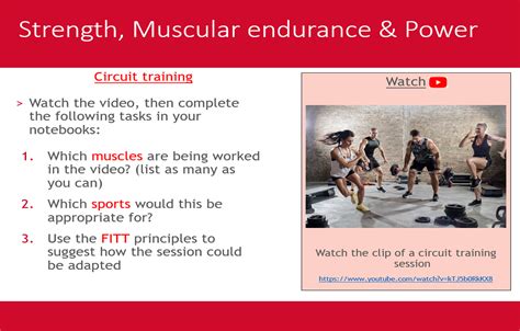 Training Methods Strength Muscular Endurance And Power Unit 1 Btec