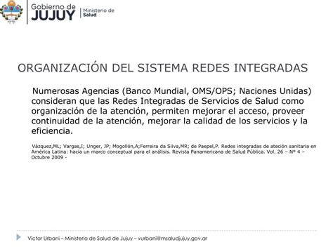 Ppt “redes Integradas De Servicios De Salud Bajo La Perspectiva De