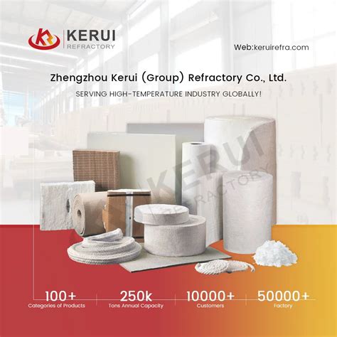 Kerui Insulation Materials High Heat Resistance Refractory 1260 C High