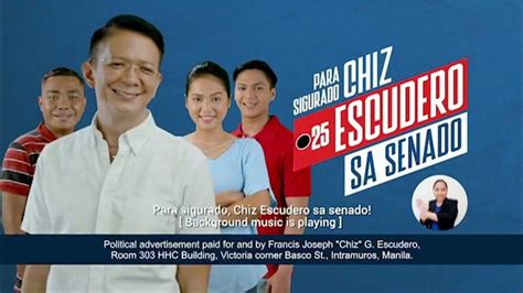 Escudero Chiz Npc Paid Tv Ad March To April 2022 30s Gma Network