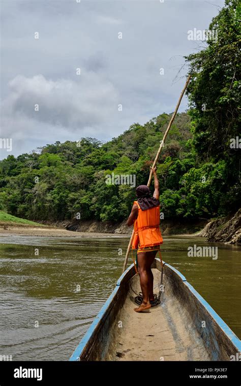 Chagres National Park Panama April 22 2018 Native Embera Man