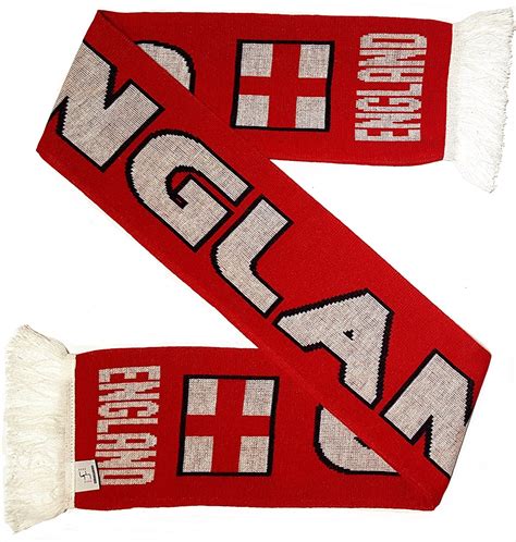 England Soccer Knit Scarf Euroscarves Symbolize Your Passion