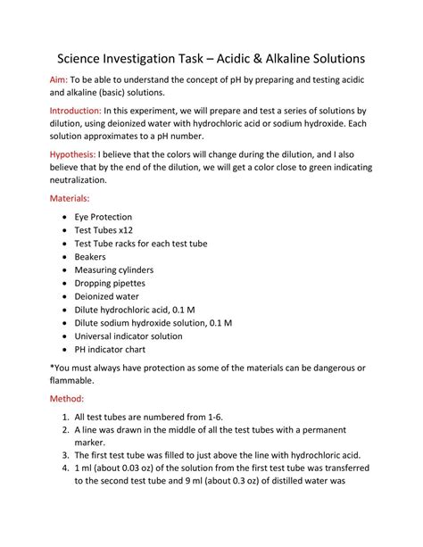 Acidic & Alkaline Solutions | Chemistry - Year 11 VCE | Thinkswap