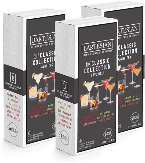 Bartesian The Classic Collection Favorites Cocktail Mixer Capsules ...