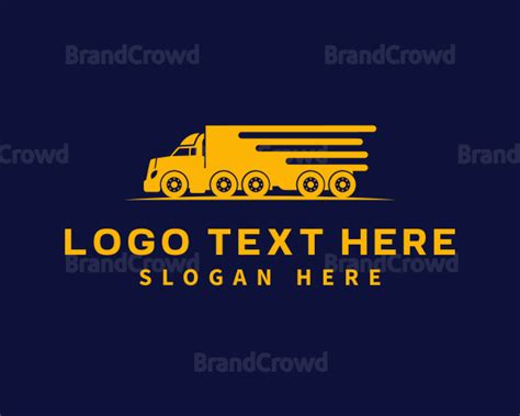 Logistics Truck Express Logo Brandcrowd Logo Maker