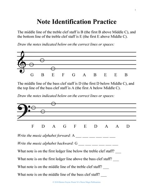 Note Naming Worksheets Note Naming Worksheets