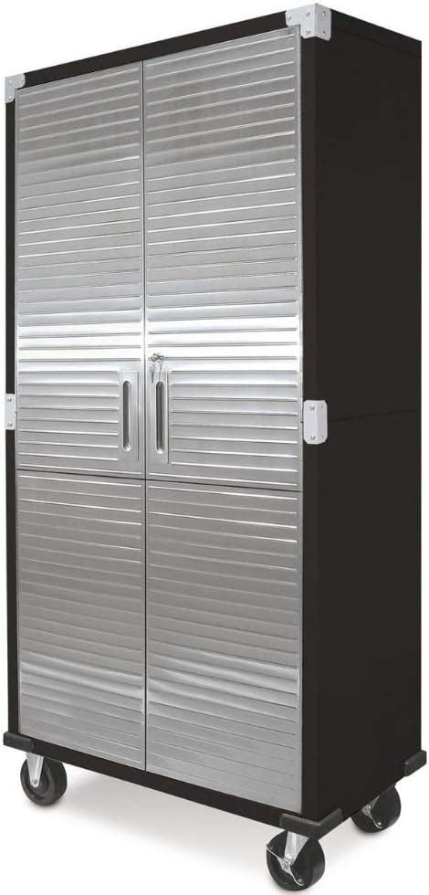 Seville Classics Ultrahd Solid Steel Rolling Lockable Metal Storage Cabinet Locker