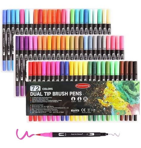 Plumones Dual Brush Pens Doble Punta Colores Vibrantes Due