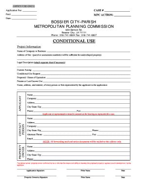 Fillable Online Bossiercity Address Of Site Parcel Or Assessment