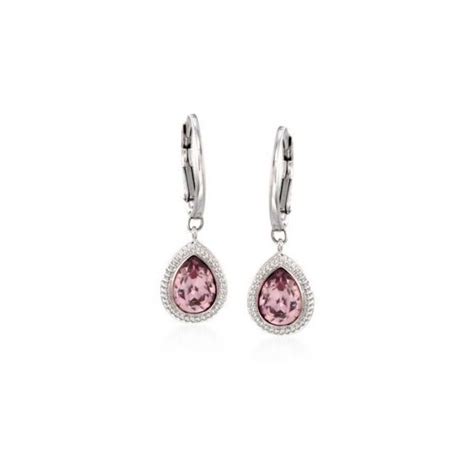 Swarovski Crystal Aneesa Antique Pink Crystal Drop Earrings 1 1 8