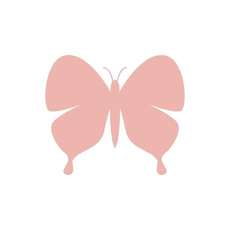 Design De Logotipo Rosa Simples Borboleta De Inseto Plana S Mbolo