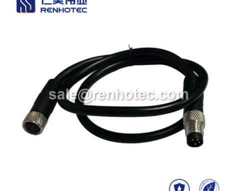 M Overmolded Cable Pin Male To Female Straight Solder M Double Ended