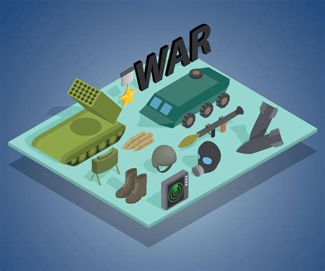 War Way Concept Banner Isometric Style Vector Art At Vecteezy