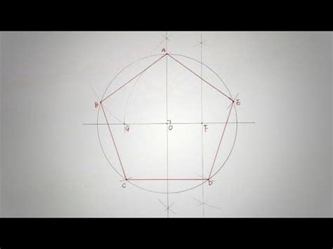 Draw Pentagon With Compass Inscribe A Given Circle Step By Step