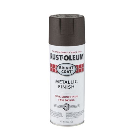 Rust Oleum 7713 830 Xcp6 Bright Coat Metallic Spray Stops Rust Dark Bronze 11 Oz Dark Bronze