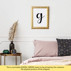 Letter G Wall Decor, Letter G Poster, Letter G Printable, Initial Wall ...