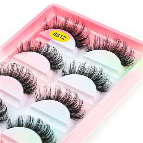 Shidishangpin Pairs Russian Strip Lashes Faux D Mink False Eyelashes