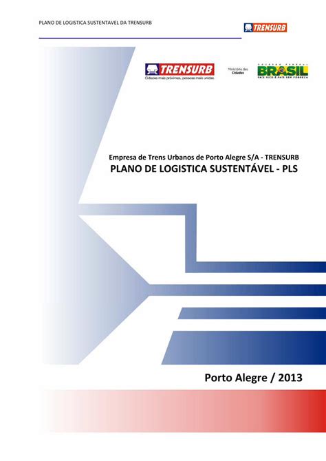 PDF PLANO DE LOGISTICA SUSTENTAVEL PLS Pdf DOKUMEN TIPS