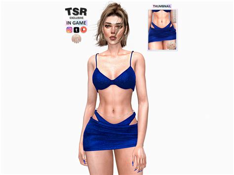 The Sims Resource FLORAL BIKINI SET 499 SKIRT BD1304