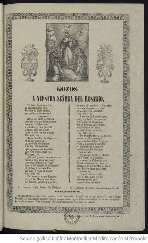 Gozos a Nuestra Señora del Rosario Gallica