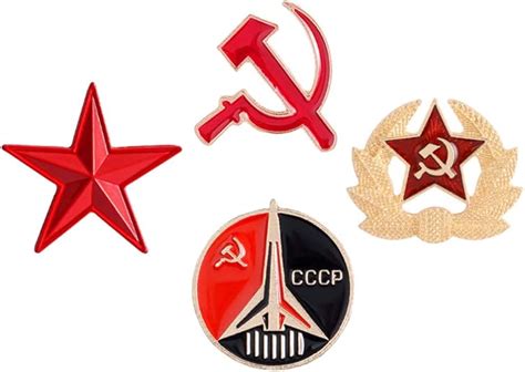 Soimiss Sowjetische Russisch Brosche Cccp Roter Stern Sichel Hammer