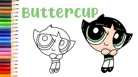 How To Draw Buttercup The Powerpuff Girls Easy Easy Step By Step