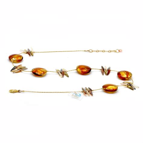 Ketting Amber Originele Murano Glas Veneti