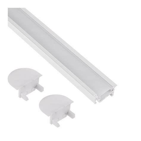 Profil LED Aluminiowy do Taśm 10mm Wpuszczany Mleczny Klosz 2m Biały