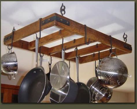 Rustic Country Primitive Hanging Pot Rack Rustic Pot Racks Pot Rack