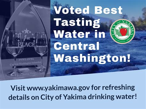 City of Yakima Wins Best Tasting Water Contest | News – City of Yakima
