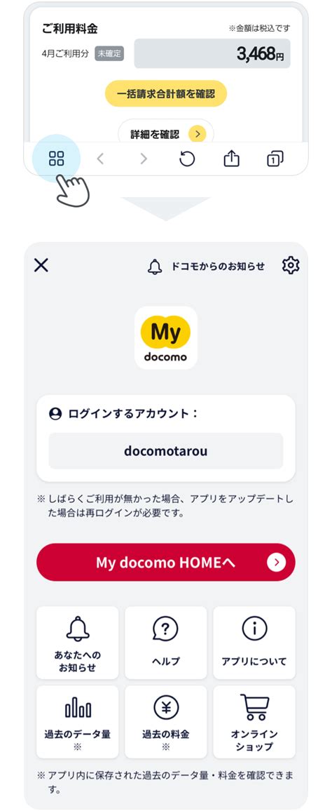 基本操作 My Docomo（マイドコモ） Nttドコモ