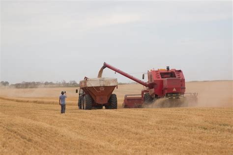 Premium Photo Combine Harvester Working In The Field