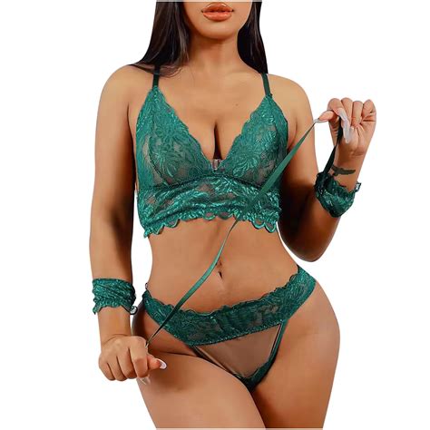 Mitankcoo Women S Sexy Floral Lace Embroidered Lingerie Set Mesh