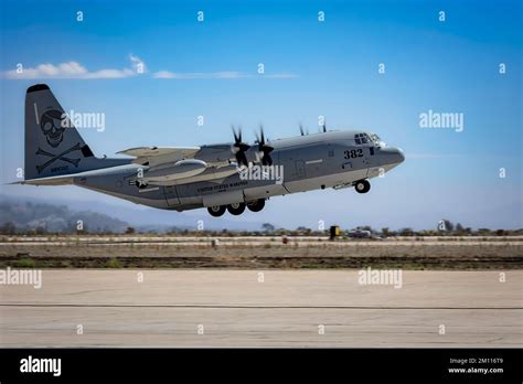 A Kc 130 Hercules Tanker Takes Off To Participate In The Marine Air