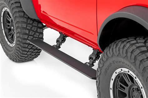 Rough Country Power Running Boards With Led Step Lights For Ford Bronco 2 Door